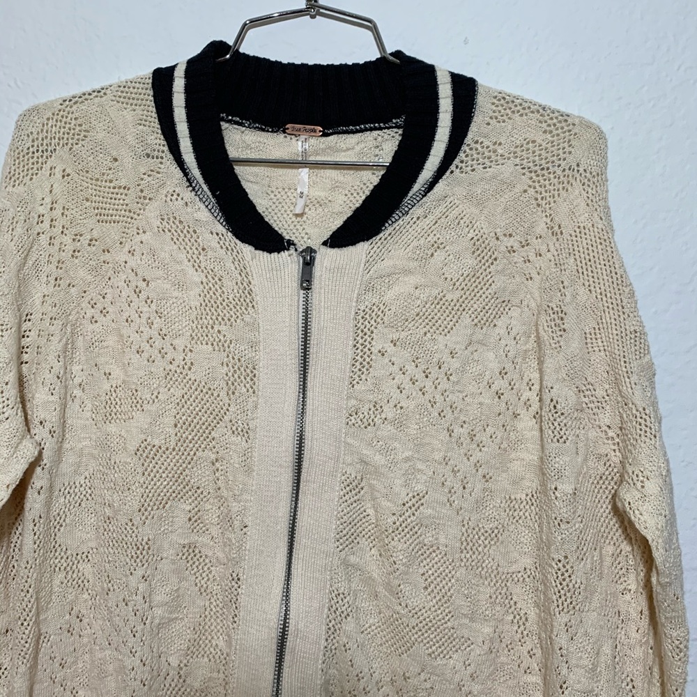 Free People Lace Varsity Bomber Jacket - Picture 3 of 8